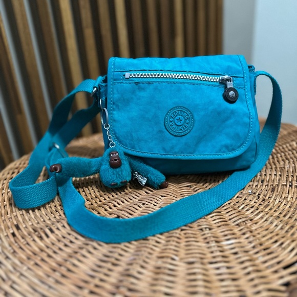 Kipling Handbags - Kipling Sabian Mini Teal Crossbody Bag Small Purse Ashley Keychain